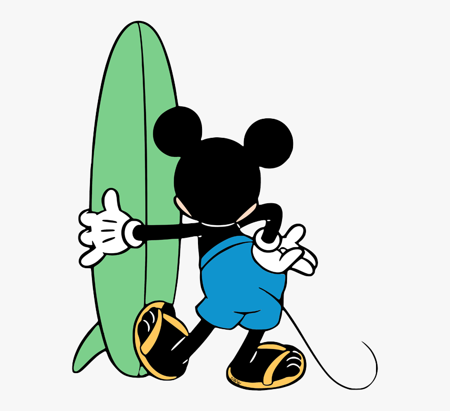 Mickey Mouse Surfing Png, Transparent Clipart