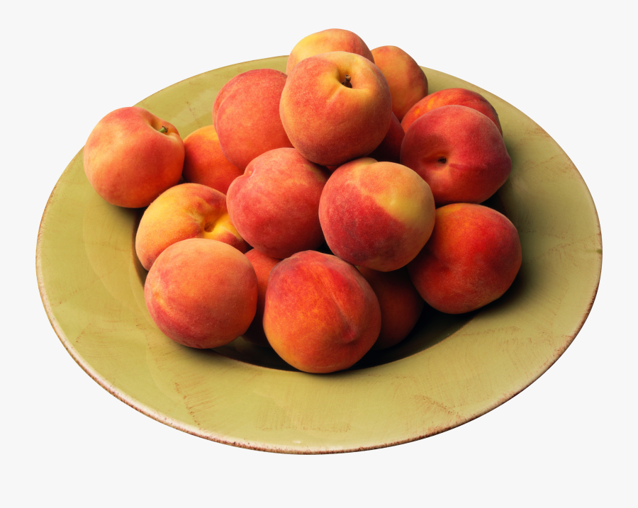 Plate Of Fruit Peaches, Transparent Clipart
