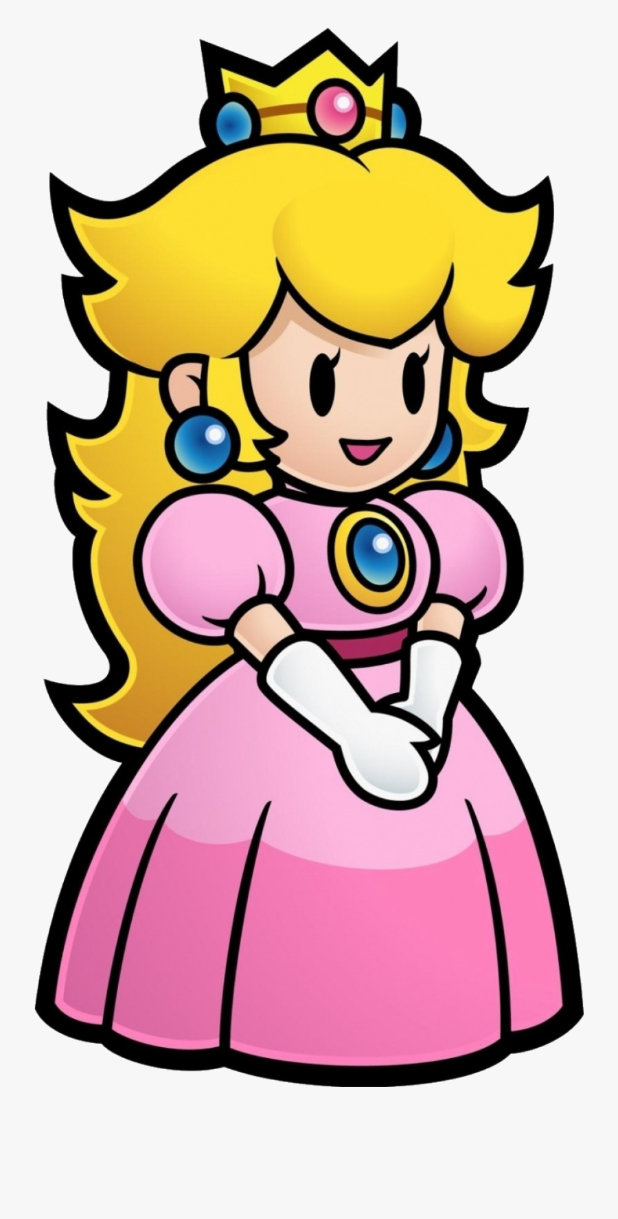 Mario Super Vector Artwork Bxbmxxpeach Princess Peach - Mario Bros Y Princesa Vector, Transparent Clipart