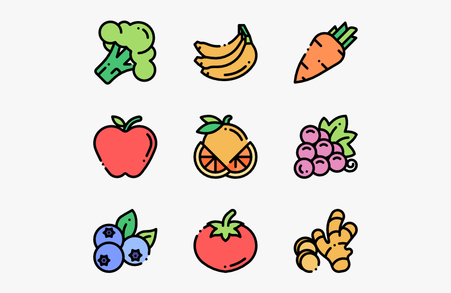 Peach Icons - Cartoon Transparent Fruits And Vegetables, Transparent Clipart