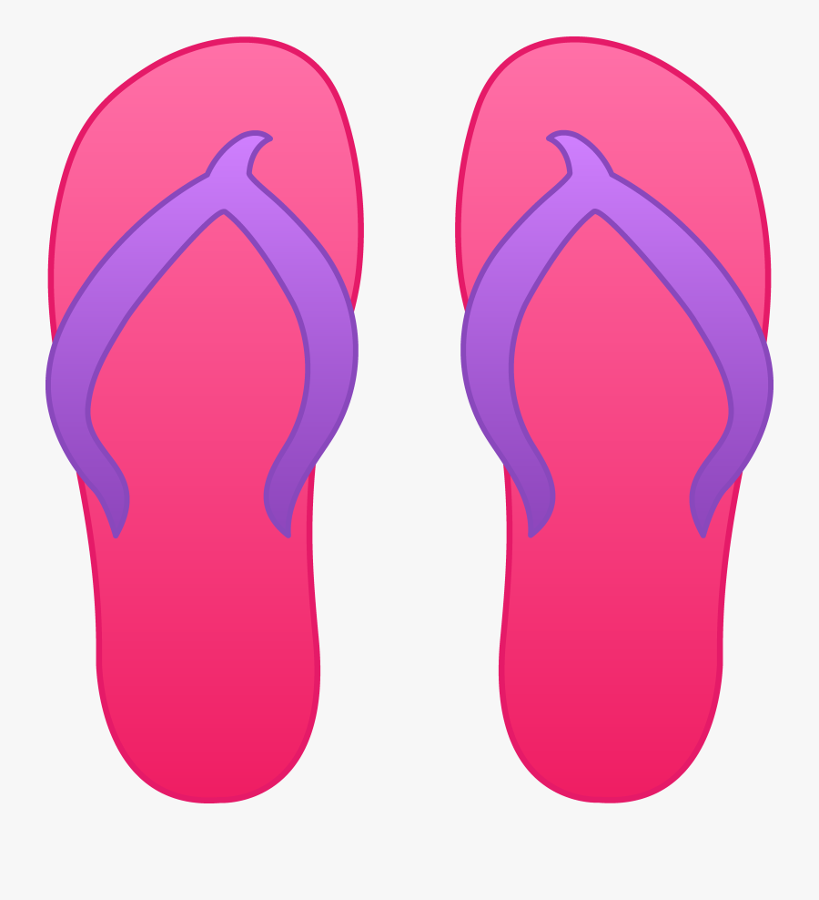 Pink Flip Flops Free Clip Art - Flip Flops Cut Out, Transparent Clipart