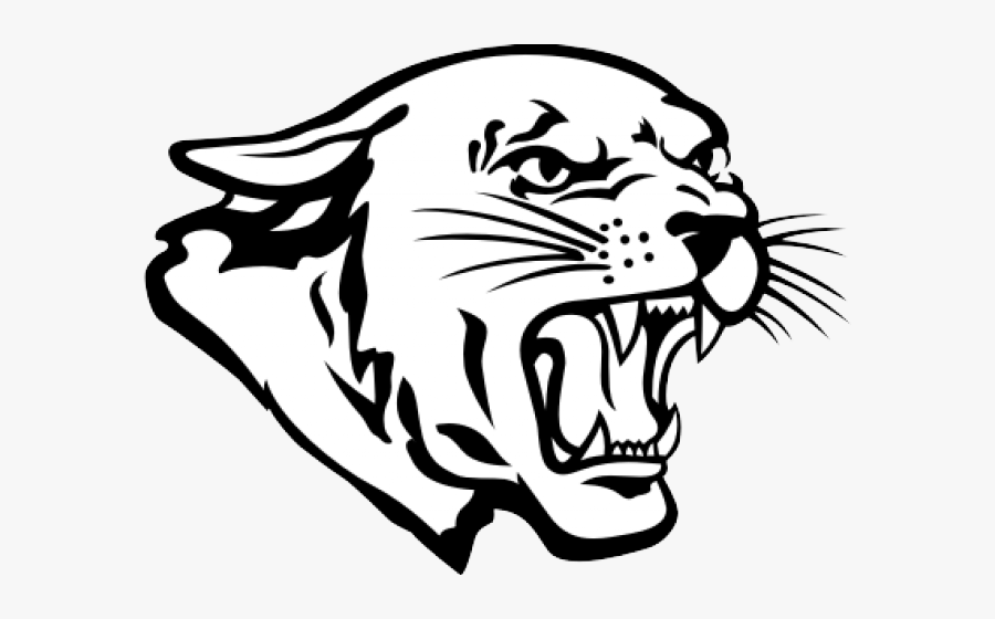 Black Panther Clipart Outline - Clifton Middle School Logo, Transparent Clipart