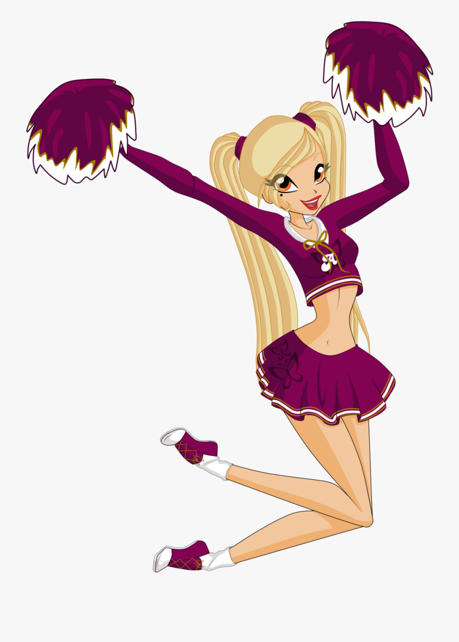 Uniforms Drawing Clip Art - Cartoon Drawing Of Cheerleader, Transparent Clipart