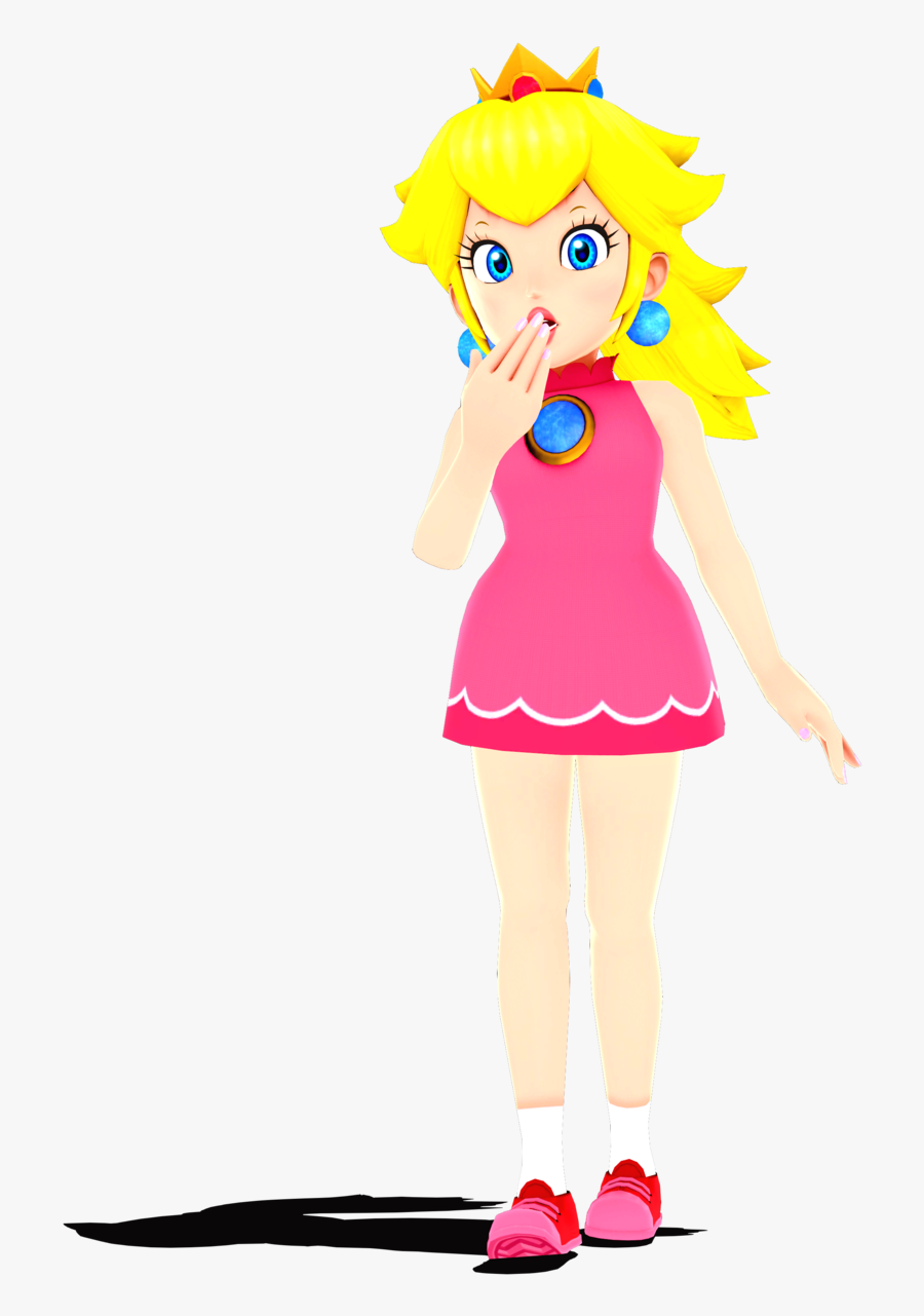 Jenna Drawing Baby Peach - Princess Peach Mmd Dl, Transparent Clipart