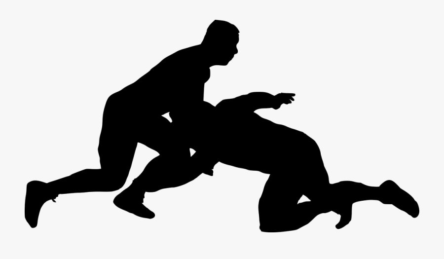 Png File Size - Transparent Wrestling Silhouette, Transparent Clipart