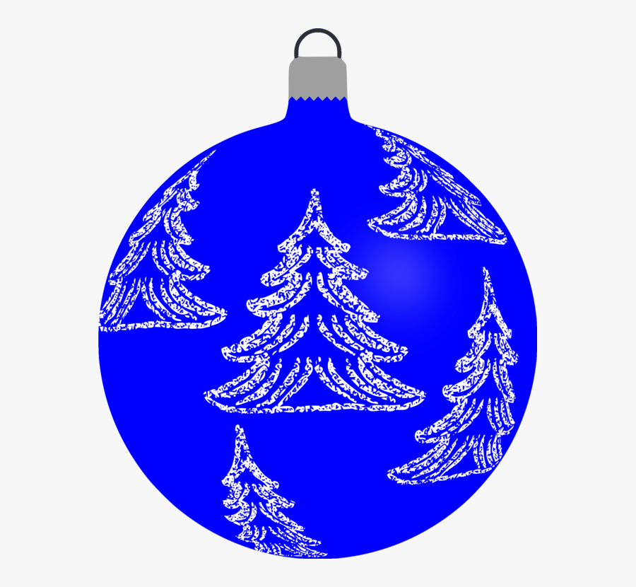 Blue,christmas Ornament,tree - Xmas Bauble Clip Art, Transparent Clipart