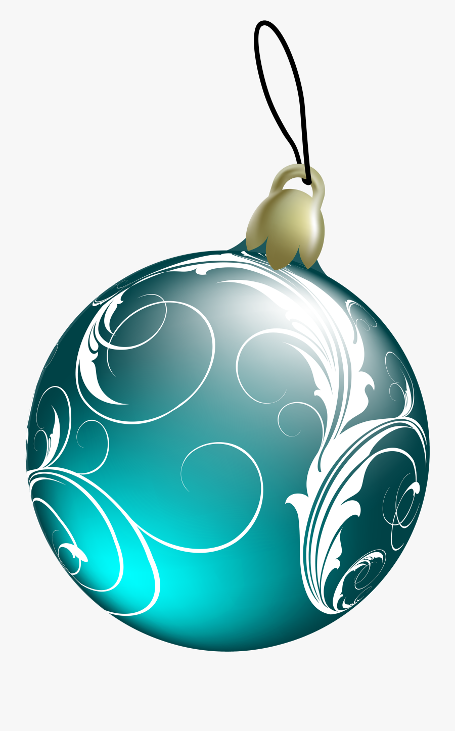 Beautiful Blue Christmas Ball Png Clipart - Transparent Background Christmas Balls Clipart, Transparent Clipart