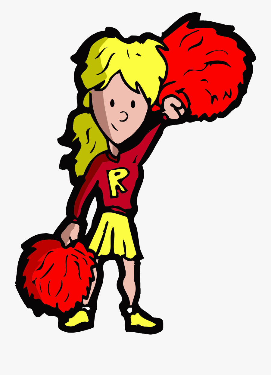 Cheerleading Youtube English Clip Art - Cheerleader Cartoon Clipart, Transparent Clipart