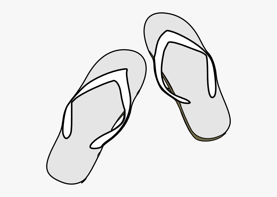 Shoe Clipart Black And White - Slippers Clipart Black And White Png, Transparent Clipart
