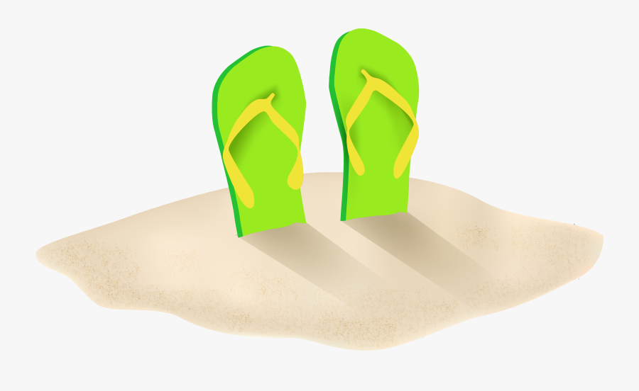 Flip Flops In Sand Clipart - Flip Flops In Sand Png, Transparent Clipart