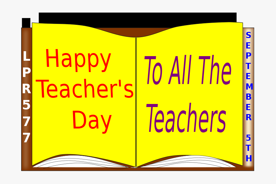 Free Clipart - Teacher& - Happy Teachers Day Post, Transparent Clipart