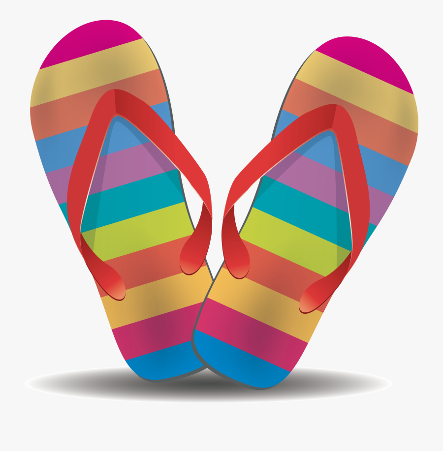 Purple Clipart Flip Flop - Beach Flip Flops Png, Transparent Clipart
