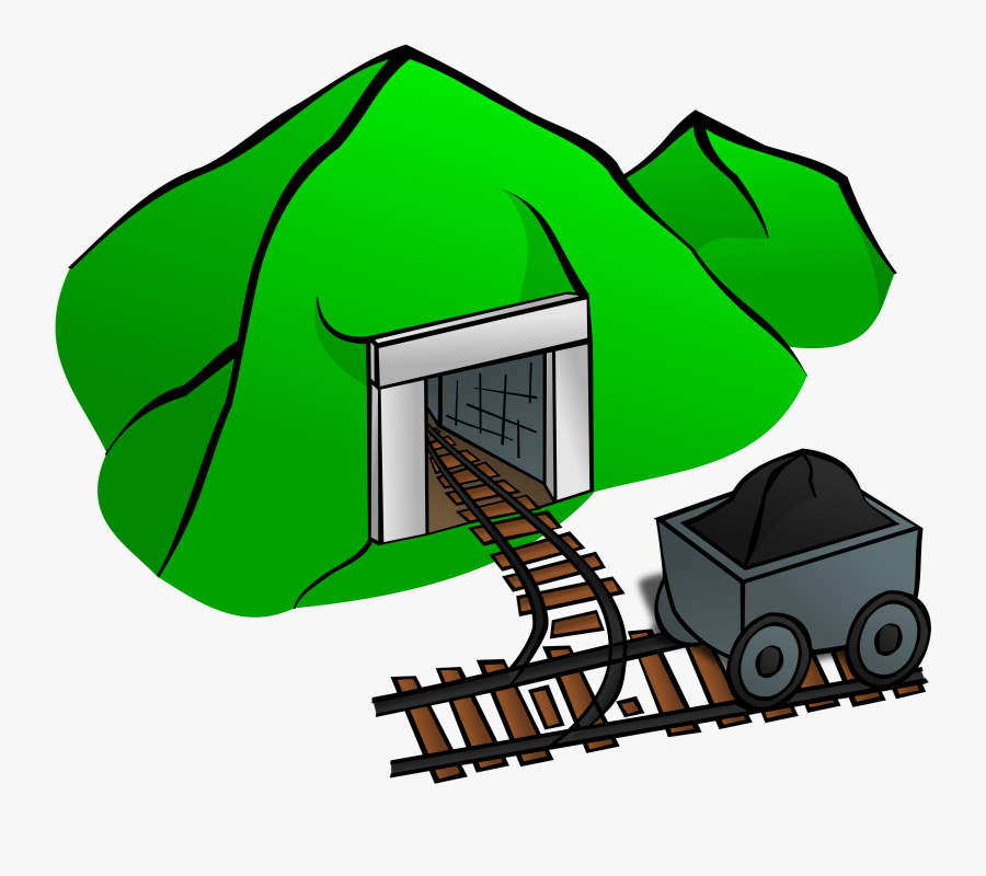 Coal, Tracks, Mine, Cart, Mountain, Industry, Power - Coal Mine Clipart, Transparent Clipart
