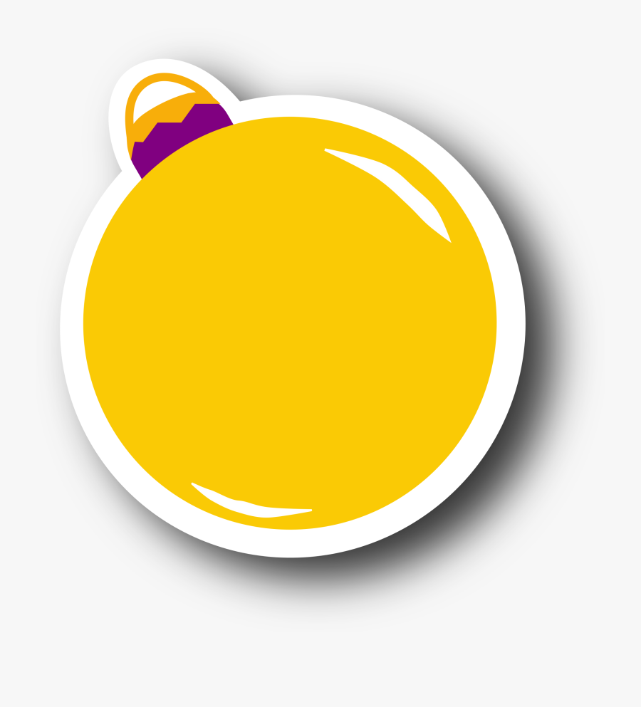 Yellow Christmas Round Big - Circle, Transparent Clipart