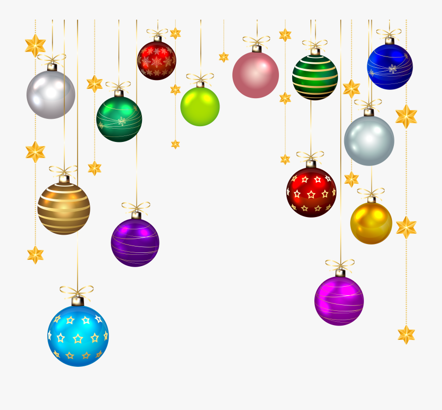 Hanging Christmas Balls Decor - Hanging Christmas Balls Clip Art, Transparent Clipart