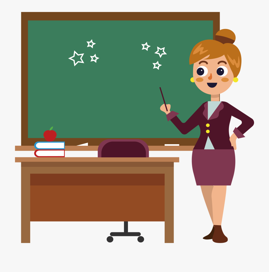 Transparent School Desk Png - Clipart Picture Of Teacher, Transparent Clipart