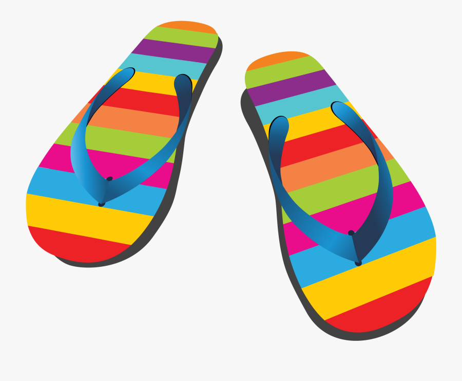 Flip Flop Clipart Yellow - Sandalias De Verano Animado, Transparent Clipart