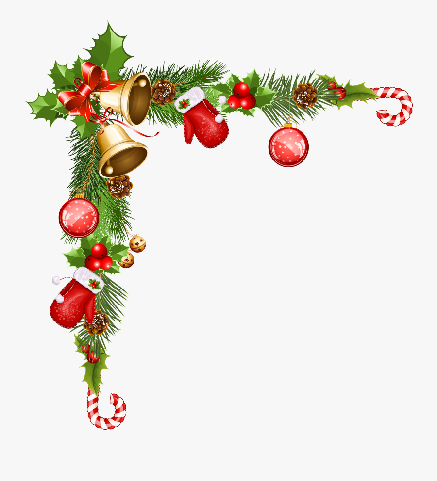 Decorative Ornaments Clipart Places - Corner Christmas Decor Png, Transparent Clipart