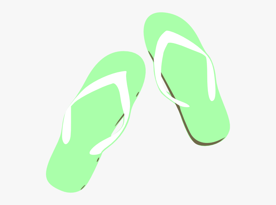 Green Flip Flops Svg Clip Arts - Flip-flops, Transparent Clipart