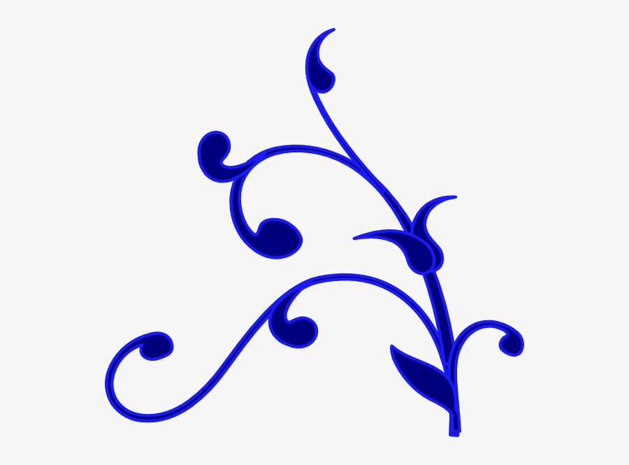 Clipart Vine Clipart Image - Blue Swirls No Background, Transparent Clipart