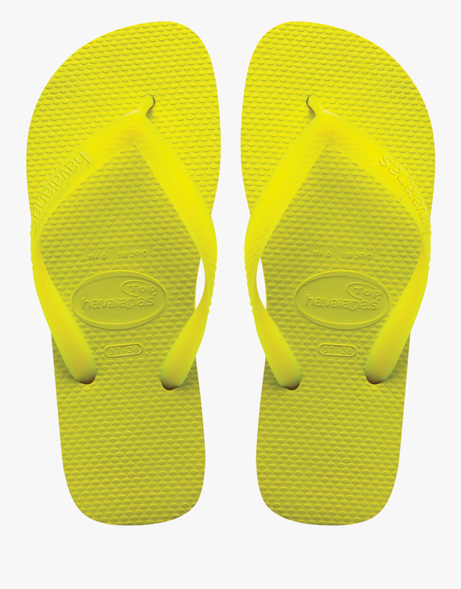Havaianas Top Yellow Flip Flops - Flip-flops, Transparent Clipart