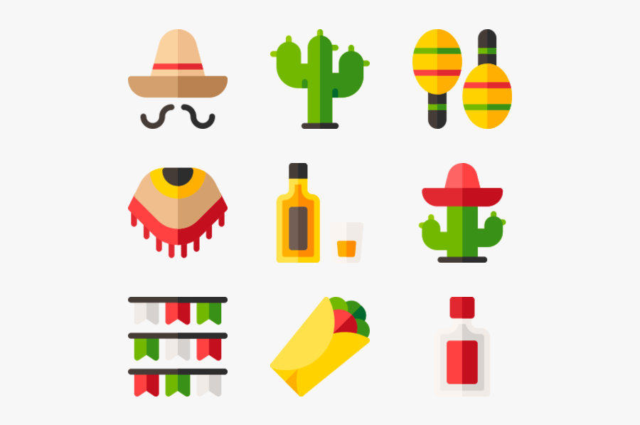 Mexican Icons Png, Transparent Clipart