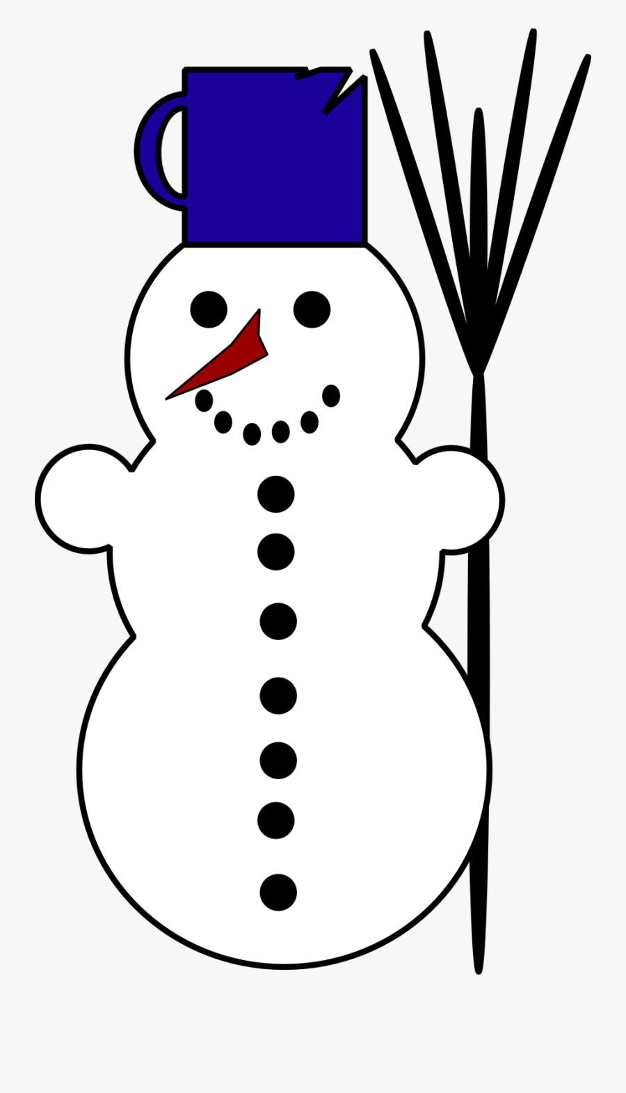 Snowman Black And White Hippie Van Clipart Black And - White Clipart, Transparent Clipart