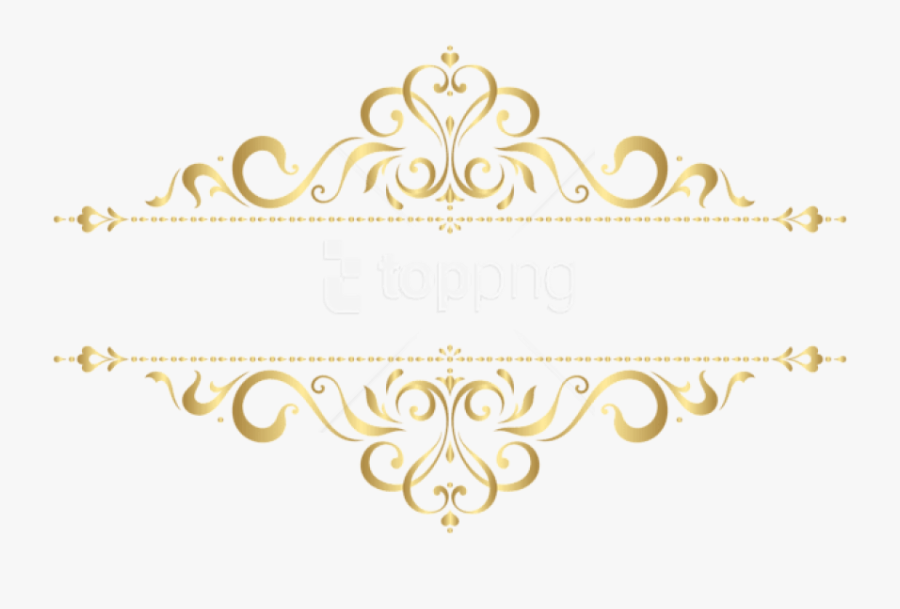 Free Png Download Golden Ornament Clipart Png Photo - Gold Ornament Frame Png, Transparent Clipart