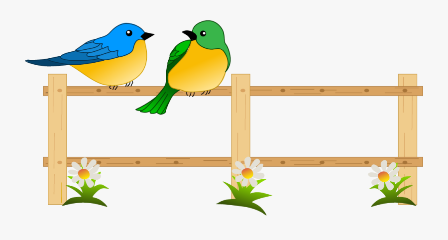 Garden Fence Clipart - Bird In The Garden Clipart, Transparent Clipart