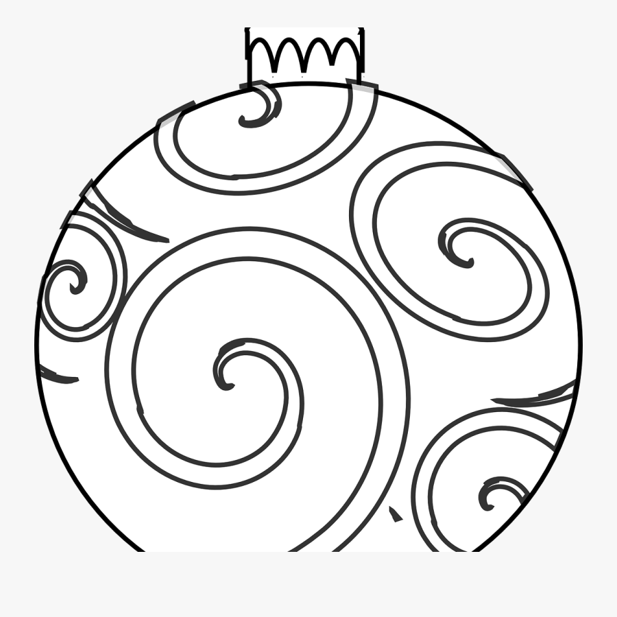 Christmas Ornament Line Drawing At Getdrawings - White Christmas Ornaments Clipart, Transparent Clipart