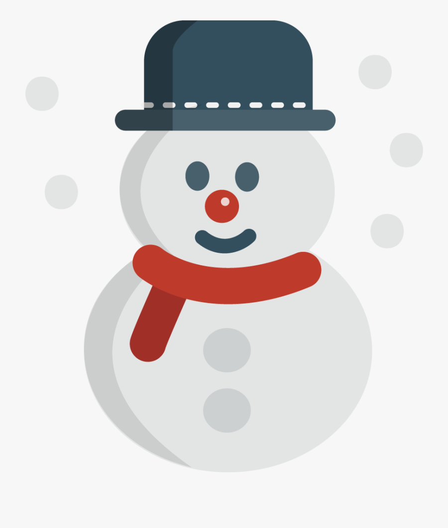 Free To Use Public Domain Christmas Clip Art - Simple Snowman Cartoon, Transparent Clipart
