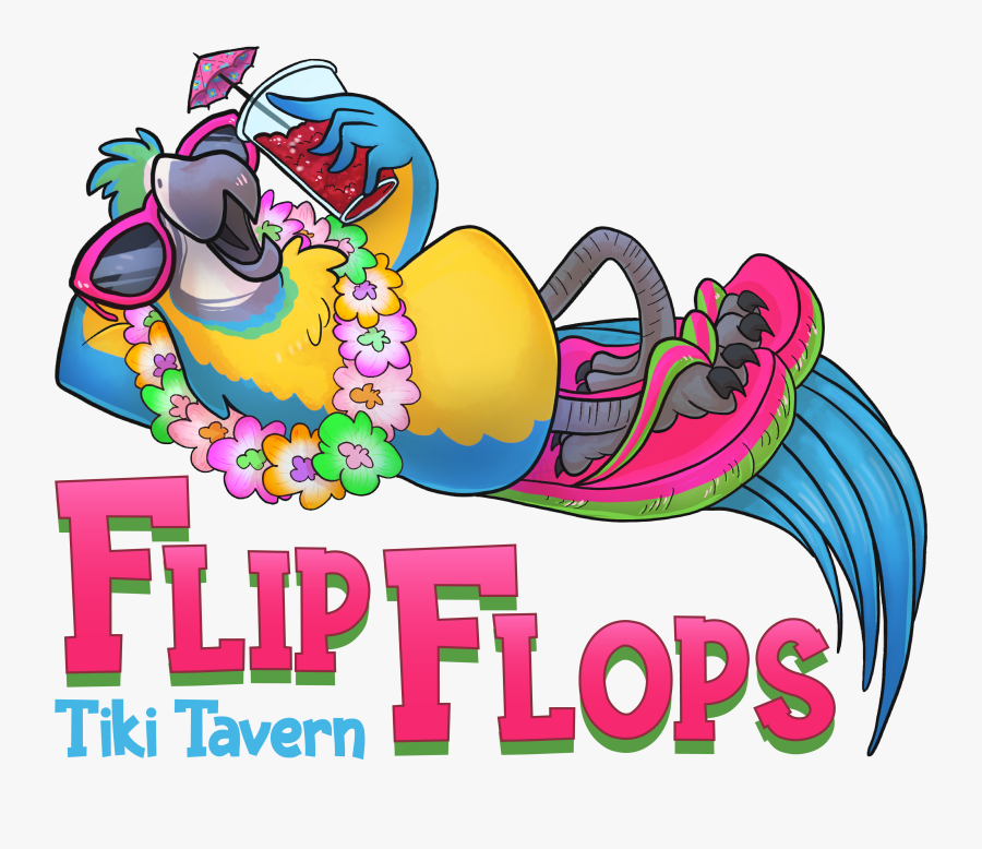 Flip Flops Tiki Tavern, Transparent Clipart