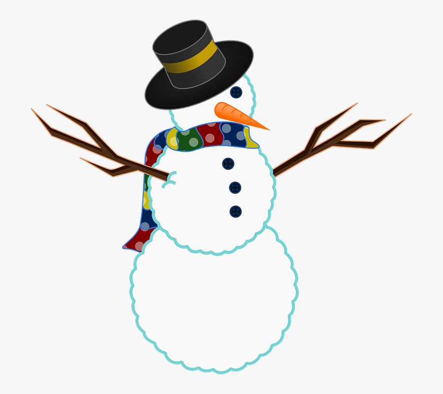Snowman Vector Graphics - Free Clip Art Snowman, Transparent Clipart