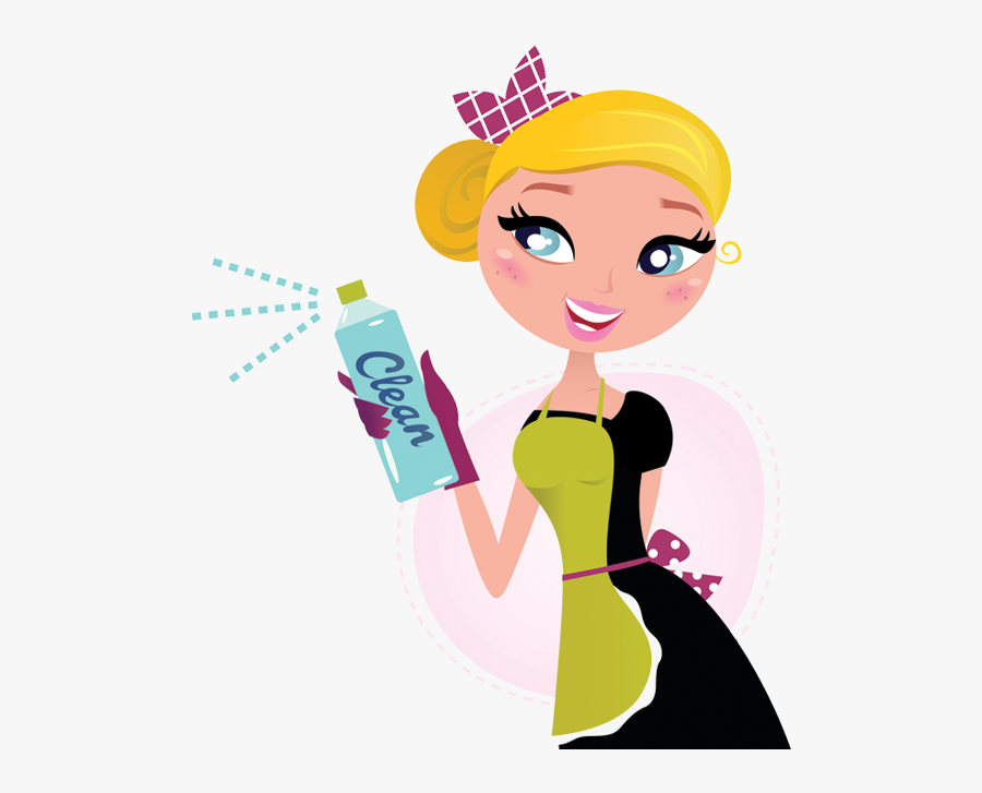 Cartoon Cleaning Lady Clipart - Cartoon Cleaning Lady Png, Transparent Clipart