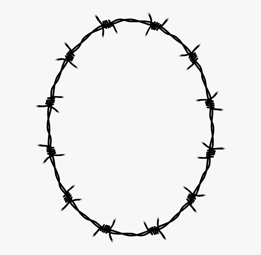 Leaf,symmetry,fence - Circle Barbed Wire Png, Transparent Clipart