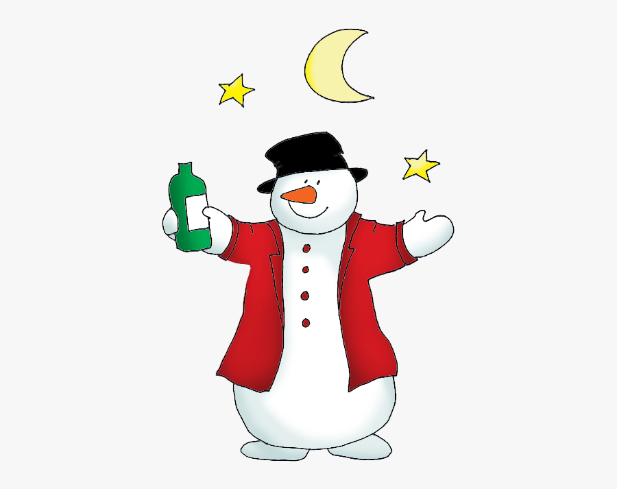 Drunken Snowman - Drunk Snowman Clip Art, Transparent Clipart