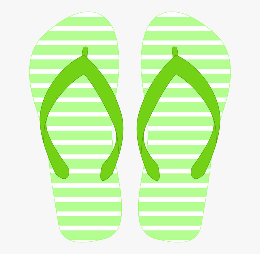 Free Flipflops - Green Flip Flops Clip Art , Free Transparent Clipart