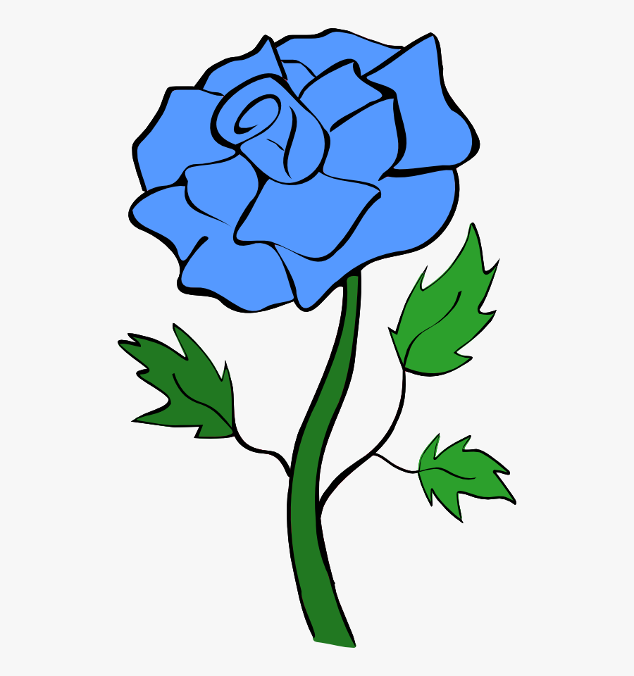 Vine Clipart Blue - Rose Flower Clip Art, Transparent Clipart