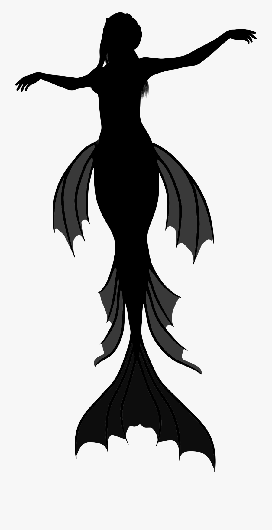 Mermaid Silhouette Clip Arts - Mermaid Png, Transparent Clipart