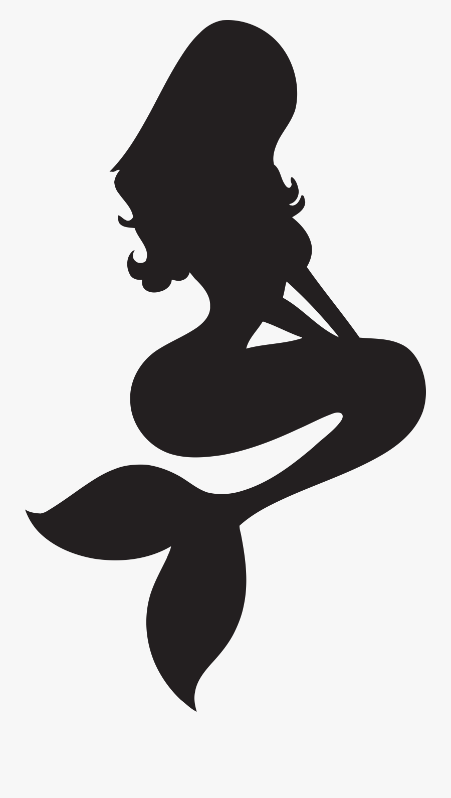 Mermaid Clipart Little Silhouette - Mermaid Silhouette, Transparent Clipart