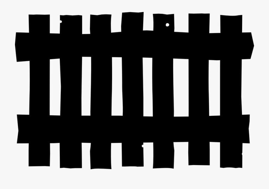 Farm Fence Png Black And White Transparent Farm Fence - Fence Silhouette Clipart, Transparent Clipart