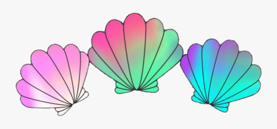 Clipart Crown Mermaid - Little Mermaid Shell Clipart, Transparent Clipart