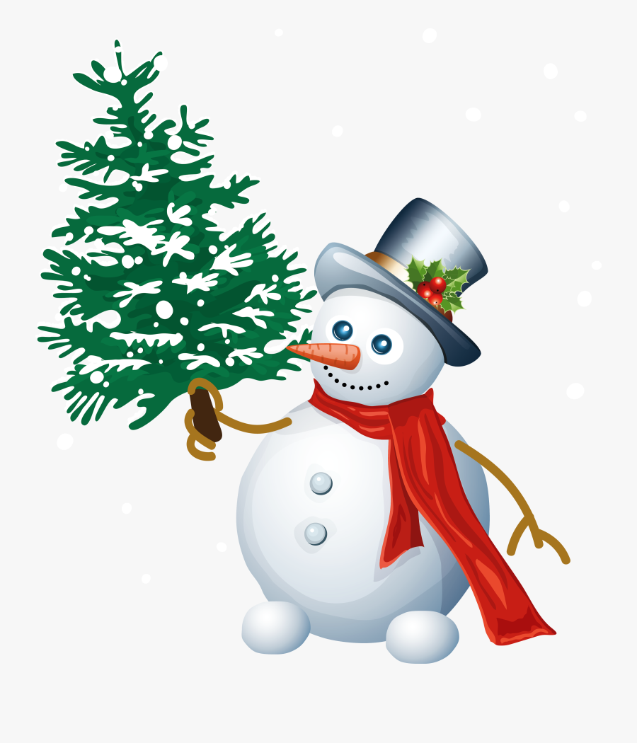 Clip Art Tree Graphic Free Library - Christmas Snowman Clipart Png, Transparent Clipart