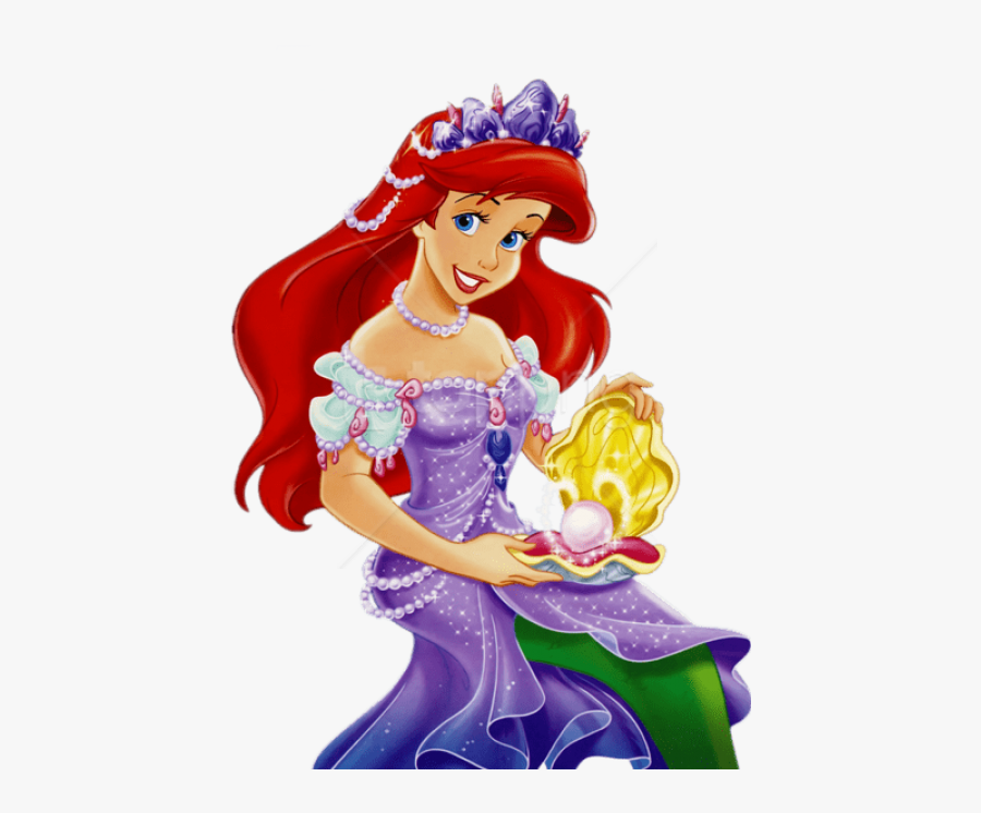 Free Clip Art Mermaid - Little Mermaid Birthday Girl T Shirt, Transparent Clipart