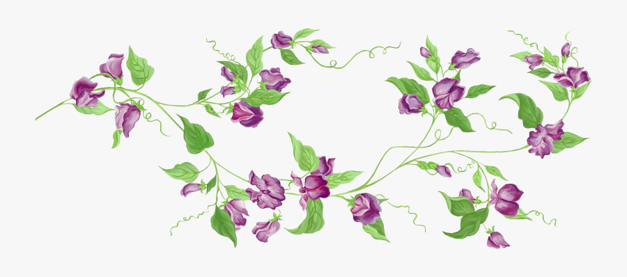 Collection Of Purple - Transparent Background Flower Vines Png, Transparent Clipart