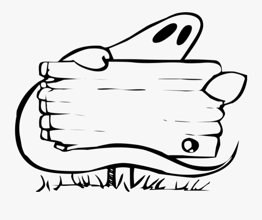 Halloween Costume Ghost Party Coloring Book - Ghost Holding A Sign, Transparent Clipart