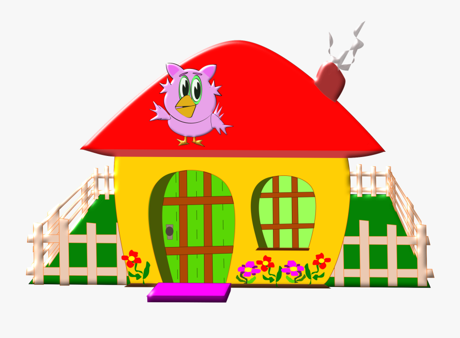 House With Fence Clipart - Casinha Png, Transparent Clipart