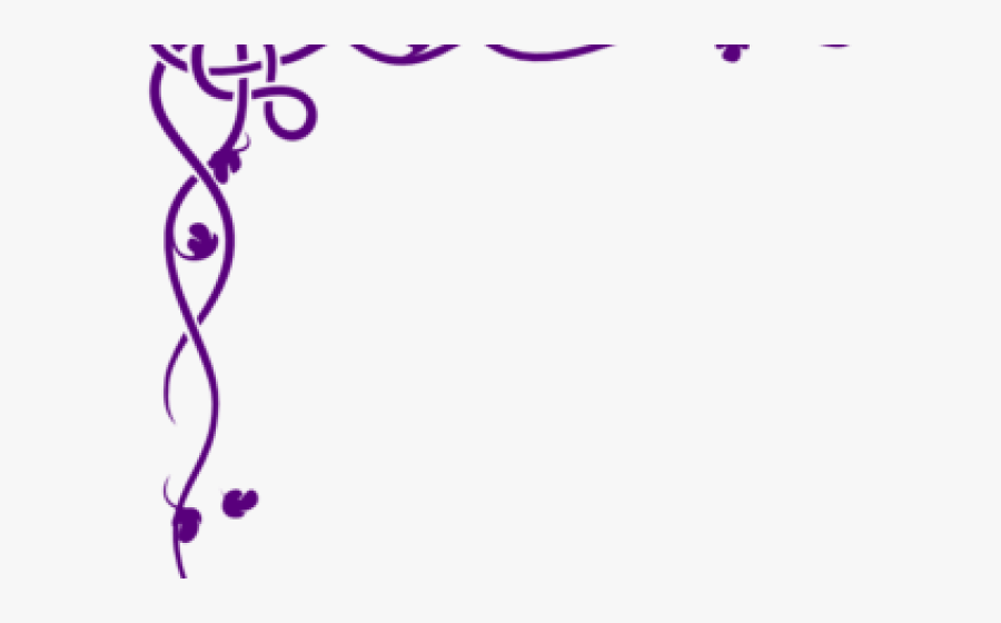 Vine Clipart Lavender - Purple And Green Borders, Transparent Clipart
