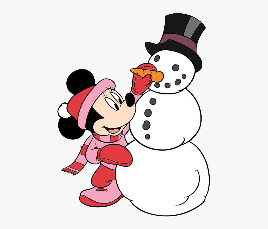 Minnie Mouse In Snow, Transparent Clipart