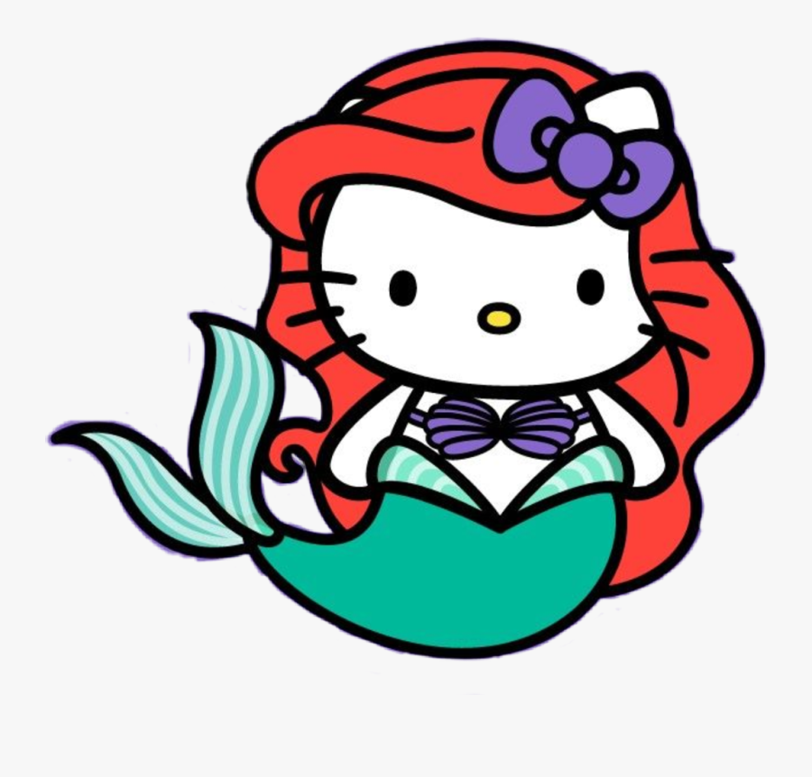 #arielle #hello #kitty #hellokitty #mermaid #disney - Hello Kitty Sister Birthday, Transparent Clipart